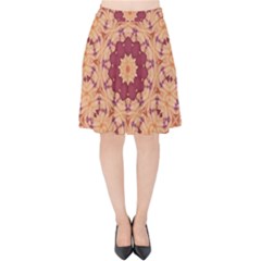 Abstract Art Abstract Background Pattern Velvet High Waist Skirt by Simbadda