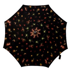 Fireworks Christmas Night Dark Hook Handle Umbrellas (medium) by Simbadda