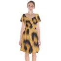 Animal print Leopard Short Sleeve Bardot Dress View1