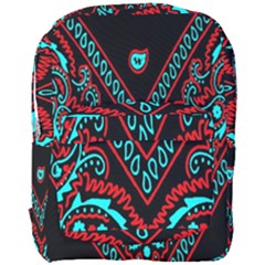 Blue And Red Bandana Full Print Backpack by dressshop