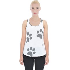 Pets Footprints Piece Up Tank Top by Hansue