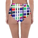 Color Graffiti Pattern Geometric Reversible High-Waist Bikini Bottoms View4