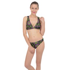 Flowers And More Floral Dancing A Happy Dance Classic Banded Bikini Set  by pepitasart