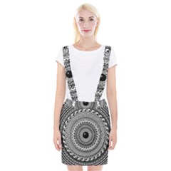 Graphic Design Round Geometric Braces Suspender Skirt by Nexatart