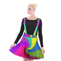 Art Abstract Pattern Color Suspender Skater Skirt by Nexatart