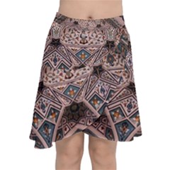 Pattern Decoration Art Architecture Chiffon Wrap Front Skirt by Nexatart