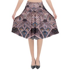 Pattern Decoration Art Architecture Flared Midi Skirt by Nexatart