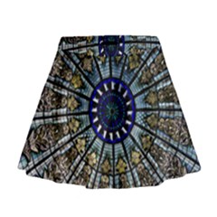Pattern Art Form Architecture Mini Flare Skirt by Nexatart