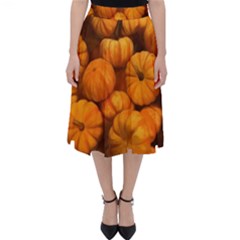 Pumpkins Tiny Gourds Pile Classic Midi Skirt by bloomingvinedesign