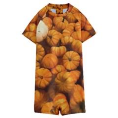 Pumpkins Tiny Gourds Pile Kids  Boyleg Half Suit Swimwear by bloomingvinedesign
