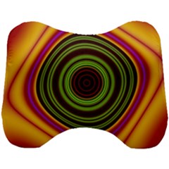 Digital Art Background Yellow Red Head Support Cushion by Sapixe