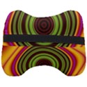 Digital Art Background Yellow Red Head Support Cushion View2