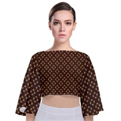 Digital Art Art Artwork Abstract Tie Back Butterfly Sleeve Chiffon Top by Sapixe