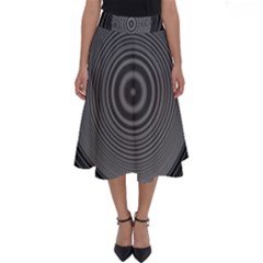 Digital Art Background Black White Perfect Length Midi Skirt by Sapixe