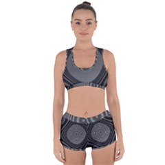 Digital Art Background Black White Racerback Boyleg Bikini Set by Sapixe