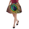 Bird Feather Background Nature A-Line Pocket Skirt View1