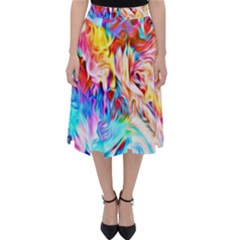 Background Drips Fluid Colorful Classic Midi Skirt by Sapixe