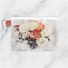 Flowers Background Wallpaper Art Canvas Cosmetic Bag (medium) by Sapixe