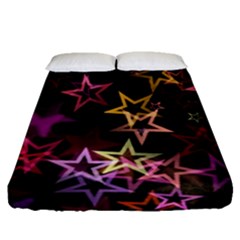 Stars Background Pattern Seamless Fitted Sheet (queen Size) by Sapixe