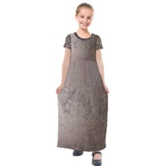 Wordsworth Grey Mix Kids  Short Sleeve Maxi Dress by DeneWestUK