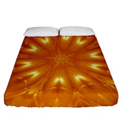 Kaleidoscopic Flower Fitted Sheet (queen Size) by yoursparklingshop