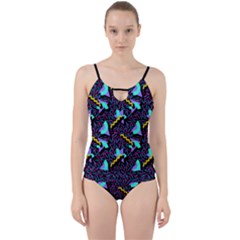Memphis Style 1 Cut Out Top Tankini Set by JadehawksAnD