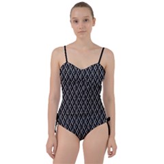 B/w Abstract Pattern 2 Sweetheart Tankini Set by JadehawksAnD