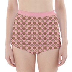 Qt Pie Polka Dot Pattern High-waisted Bikini Bottoms by emilyzragz