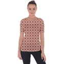 QT Pie Polka Dot Pattern Shoulder Cut Out Short Sleeve Top View1