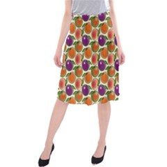 Fruit Tree Salad Pattern Midi Beach Skirt by emilyzragz