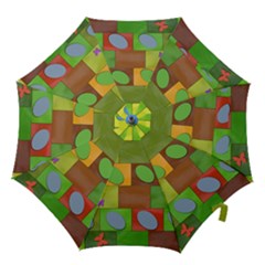 Easter Egg Happy Easter Colorful Hook Handle Umbrellas (small) by Sapixe