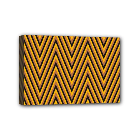 Chevron Brown Retro Vintage Mini Canvas 6  X 4  (stretched) by Sapixe