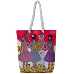 Girl Power Full Print Rope Handle Tote (small) by burpdesignsA