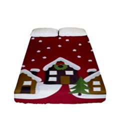 Winter Idyll Fitted Sheet (full/ Double Size) by Valentinaart