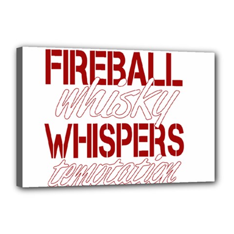 Fireball Whiskey Shirt Solid Letters 2016 Canvas 18  X 12  (stretched) by crcustomgifts