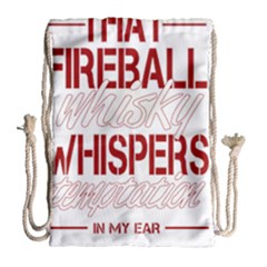 Fireball Whiskey Shirt Solid Letters 2016 Drawstring Bag (large) by crcustomgifts