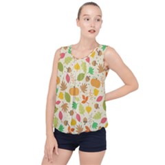 Thanksgiving Pattern Bubble Hem Chiffon Tank Top by Valentinaart