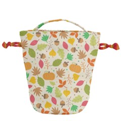 Thanksgiving Pattern Drawstring Bucket Bag by Valentinaart