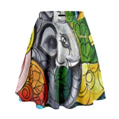 Graffiti The Art Of Spray Mural High Waist Skirt by Sapixe