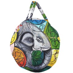 Graffiti The Art Of Spray Mural Giant Round Zipper Tote by Sapixe