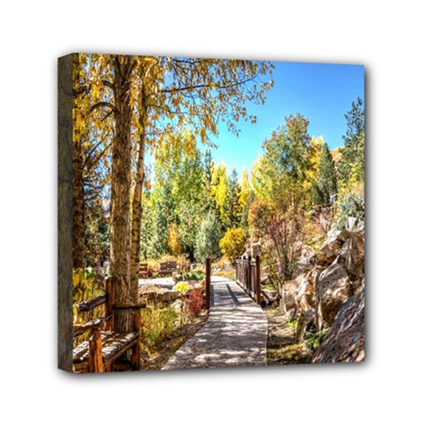 Landscape # 2 The Path Mini Canvas 6  X 6  (stretched) by ArtworkByPatrick
