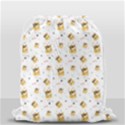 Doge Much Thug WOW Pattern Funny Kekistan Meme dog White Drawstring Bag (Small) View2