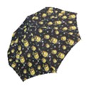 Doge Much Thug WOW Pattern Funny Kekistan Meme dog black background Folding Umbrellas View2
