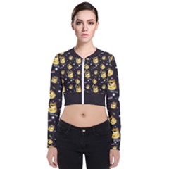 Doge Much Thug Wow Pattern Funny Kekistan Meme Dog Black Background Zip Up Bomber Jacket by snek
