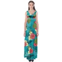 Apu Apustaja and Groyper Pepe The Frog frens Hawaiian Shirt with red Hibiscus on Green background from Kekistan Empire Waist Maxi Dress View1