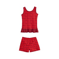 Maga Make America Great Again Usa Pattern Red Kid s Boyleg Swimsuit by snek