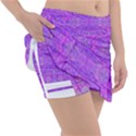 Hot Pink And Purple Abstract Branch Pattern Tennis Skirt View3