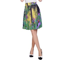 Hazy Morning Sunrise In My Rubio Garden A-line Skirt by myrubiogarden