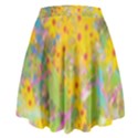 Pretty Yellow And Red Flowers With Turquoise High Waist Skirt View2
