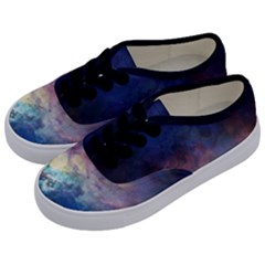 Lagoon Nebula Interstellar Cloud Pastel Pink, Turquoise And Yellow Stars Kids  Classic Low Top Sneakers by genx